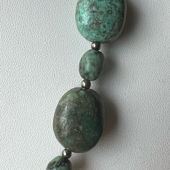 Turquoise sterling silver necklace - Picture 4 of 6